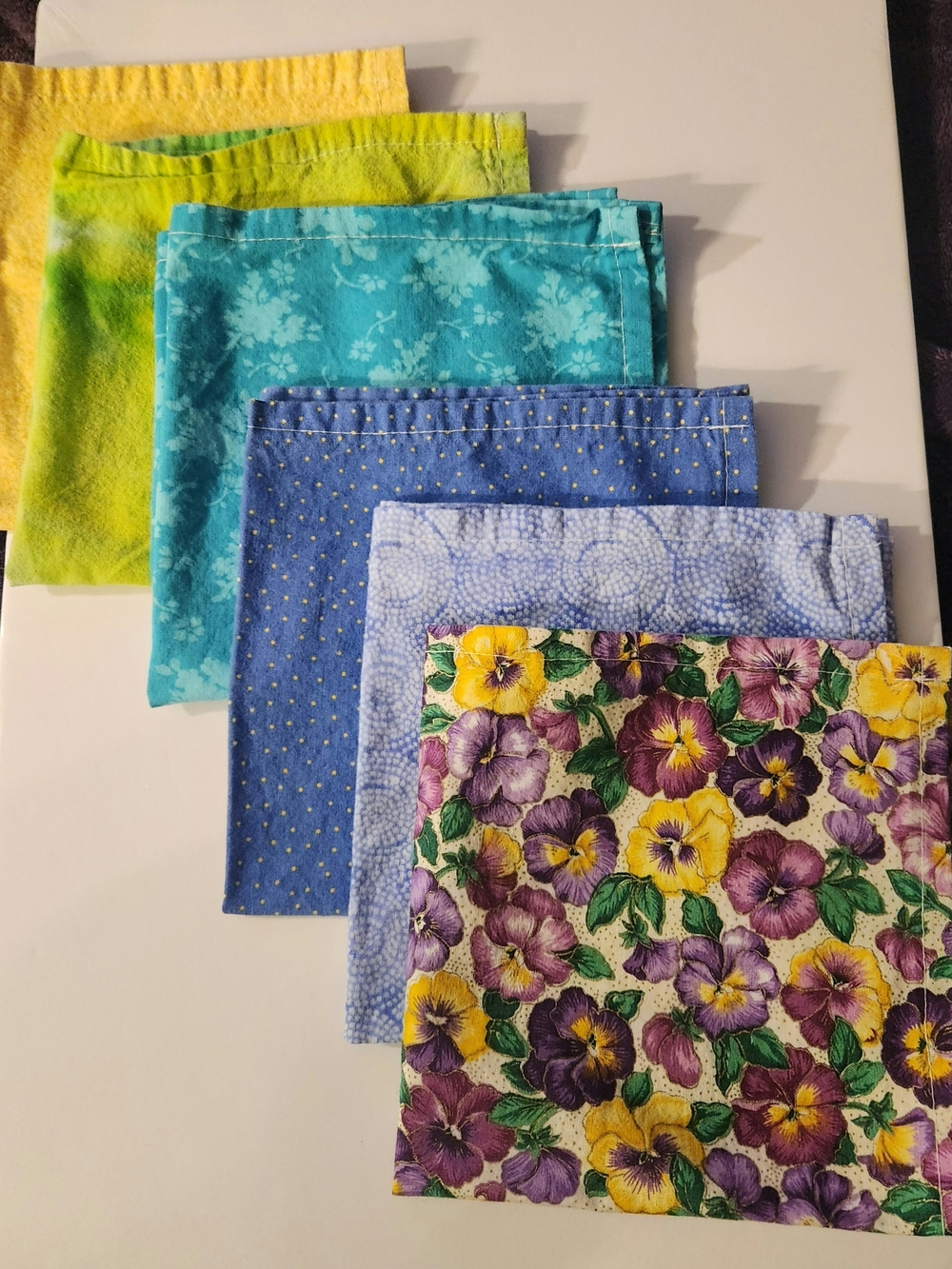 Handmade Eclectic Cloth Napkins (Set of 6) – 12" x 12" Un-Paper Napkins
